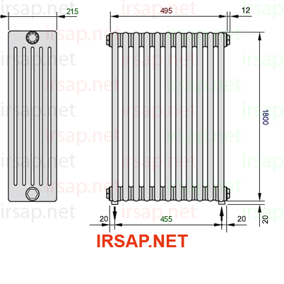 Радиатор IRSAP Tesi 61800/11 T16 CL 01